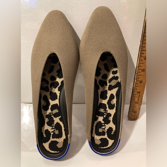 ROTHY’S | The Almond Demi Mule Sz 8.5 Portobello Taupe Knit Pointed Flats - Picture 2 of 8
